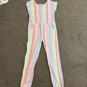 Rainbow stripe pant Romper